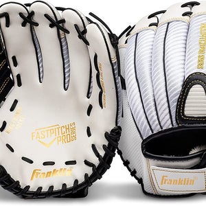 Franklin Fastpitch Pro Series 12.5" Softball Glove, White/Black, RHT