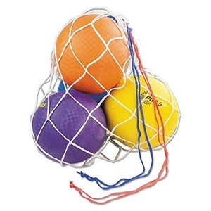 Champion Nylon Ball Bag with Drawstring, Holds Up to 10 Basketballs, 24" x 36"
