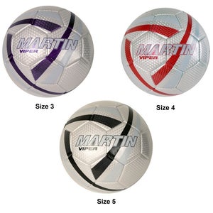 Martin Sports Viper Soccer Balls - Machine Stitch, Butyl Bladder - Sizes 3, 4, 5