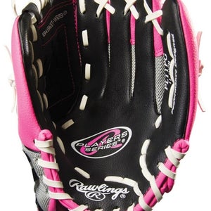 Rawlings Kids' Players Series 11" Youth Baseball Glove - Pink/Black/Grey, RHT