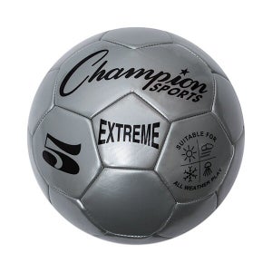 Champion Sports Extreme Soft Touch Butyl Bladder Soccer Ball, Size 5, Silver