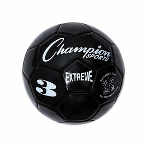 Champion Sports Extreme Soft Touch Butyl Bladder Soccer Ball, Size 3, Black