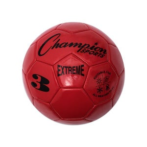 Champion Sports Extreme Soft Touch Butyl Bladder Soccer Ball, Size 3, Red
