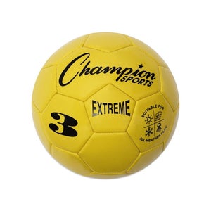 Champion Sports Extreme Soft Touch Butyl Bladder Soccer Ball, Size 3, Yellow