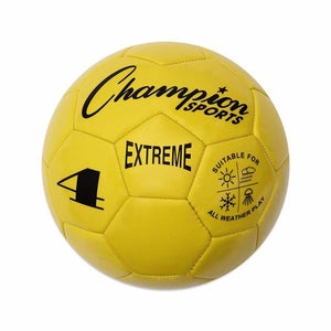 Champion Sports Extreme Soft Touch Butyl Bladder Soccer Ball, Size 4, Yellow