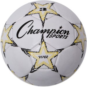 Champion Viper Official Soft Touch, 4-Ply Cover Soccer Ball, Size 3