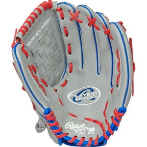 Rawlings WPL115GS Players Series 11.5" Youth Baseball Glove - Grey/Blue/Red, RHT