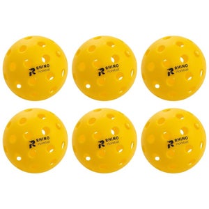 Champion Sports Rhino Official Size, OUTDOOR Recreational Pickleballs | 6 Pack