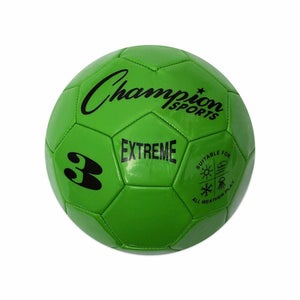 Champion Sports Extreme Soft Touch Butyl Bladder Soccer Ball, Size 3, Green
