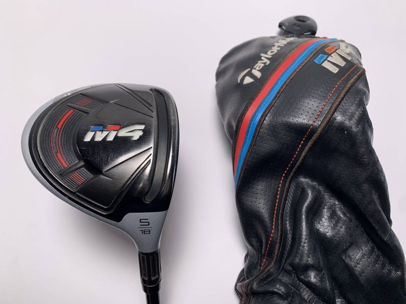 TaylorMade M4 5 Fairway Wood 18* Fujikura Atmos Stiff Graphite Mens RH HC