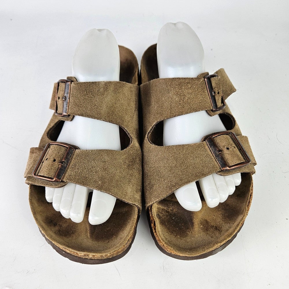 Birkenstock Betula Arizona Brown Suede Leather Sandals Men display picture 2
