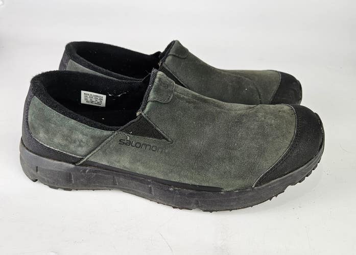 Salomon Blackcomb Shoes Men Size 10 Contagrip Slip On Hiking Gray Nubuck Leather