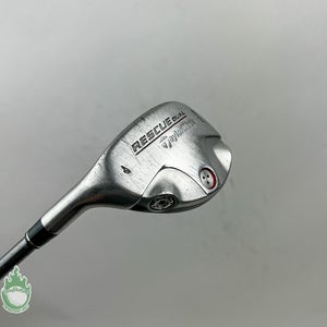 Used LH TaylorMade Rescue Dual 4 Hybrid 22* Stiff Flex Graphite Golf Club