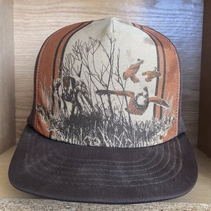 Vintage Dog Bird Hunting Snapback Trucker Hat Cap RARE 1980s