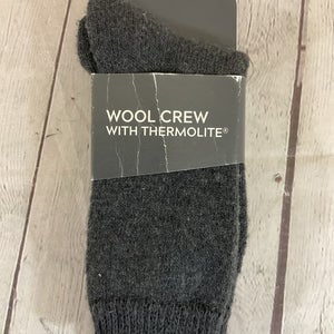 Alpine Design Women's Wool Crew Thermolite Wool Socks Grey M 8-10