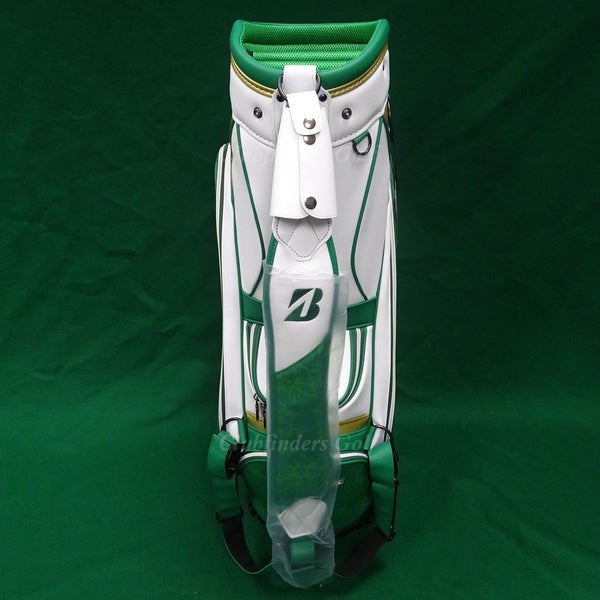 NEW Bridgestone Golf 2025 Spring Green/White/Gold Masters Staff Bag w/ Raincover