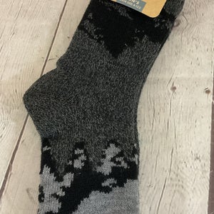 Northeast Outfitters Cozy Cabin Double-Layer Socks Dark Grey Black Large 8-12.5