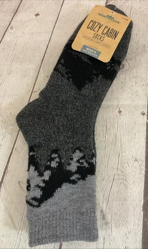 Northeast Outfitters Cozy Cabin Double-Layer Socks Dark Grey Black Large 8-12.5
