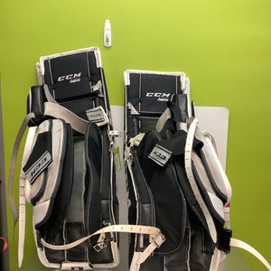 CCM (Used) White Senior 36" Goalie Leg Pads