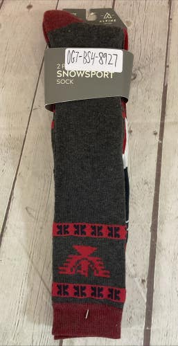 Alpine Design Microbe Protectant Snowsport Sock Multicolor Large 8-12.5
