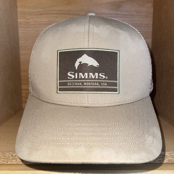 Simms Fishing Snapback Hat Bozeman Montana Trucker Cap