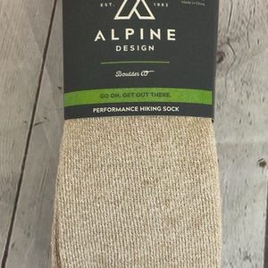 Alpine Design Crew Cut Cushioned Performance Hiking Socks Multicolored L 9-12