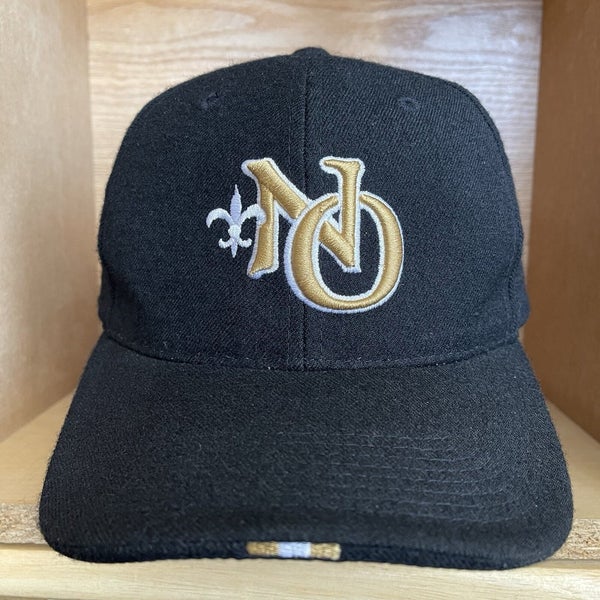 Vintage New Orleans Saints Nike Fitted Hat Cap Size 7 1/2 Black NFL Wool Rare