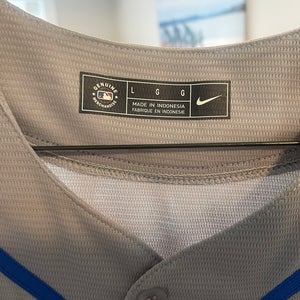 NY METS Jeff McNeil Gray Kids Unisex Large Nike Swingman Jersey (Used)