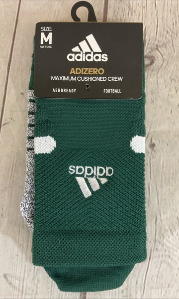 Adidas Adizero Maximum Cushioned Crew Football Socks Dark Green White M