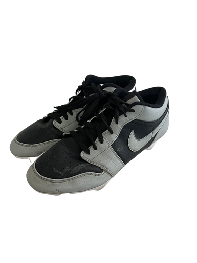 Used Nike Jordan 1 Low Mens 12 Black and Grey Football Cleats 11692-S000134212