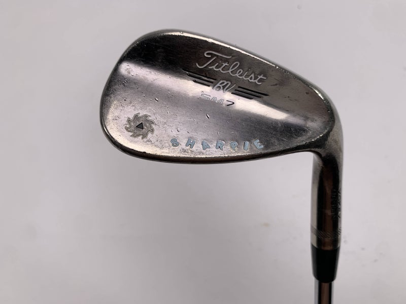 Titleist Vokey SM7 Brushed Steel 54* 14 F-Grind Wedge Steel Mens RH Midsize Grip