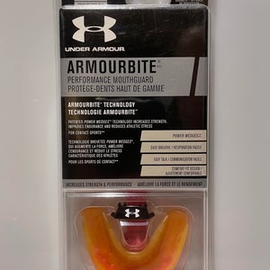 New Under Armour UA Armourbite Orange & Pink Strap/Strapless Mouthguard Football Hockey