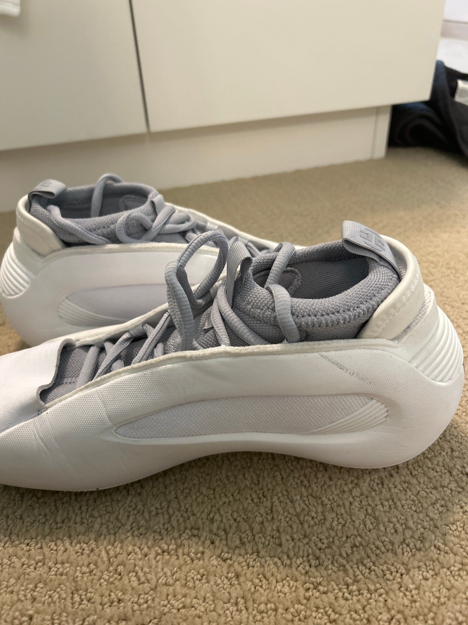 Used Adidas Harden Vol 8 White Party Basketball Shoes 