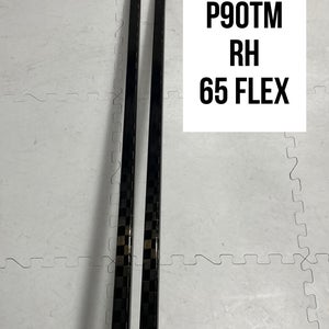 Senior(2x)Right P90TM 65 Flex 66” ProBlackStock™ Unbranded Blackouts Pro Stock Hockey Sticks