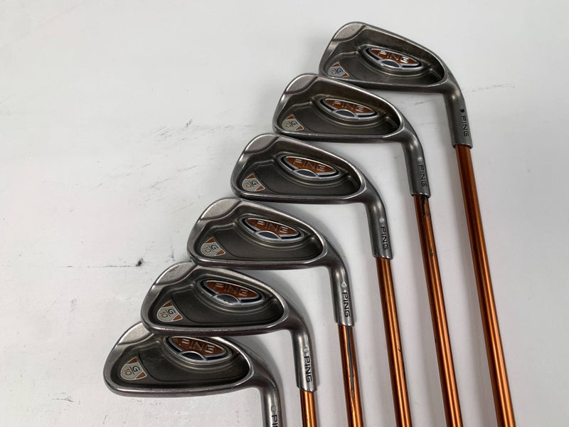 Ping G10 Iron Set 4-PW (No 7) Silver Dot 4* Up TFC 129 I Stiff Graphite Mens RH