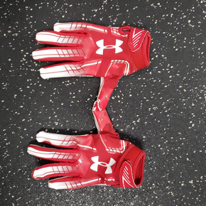 Used Under Armour F6 FB Gloves Red Youth 11849-S000026582