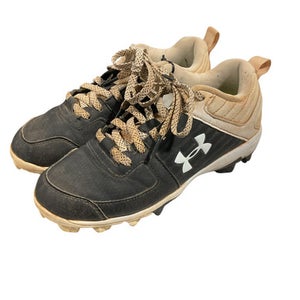 Used Under Armour BB CLEATS BB/SB Cleats Black And White Junior 02.5 11834-S000033921