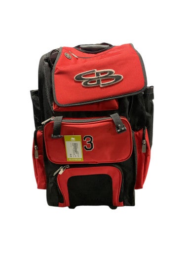 Used BoomBah RED ROLLED BAG BB/SB Player Wheeled Bag Red 11834-S000033873