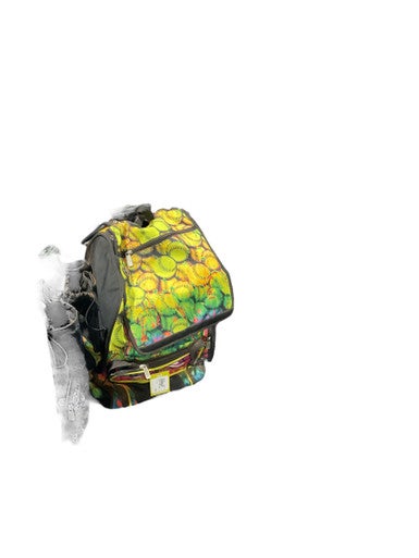 Used BoomBah RAINBOW FLAME BB/SB Player Wheeled Bag Yellow 11834-S000033794