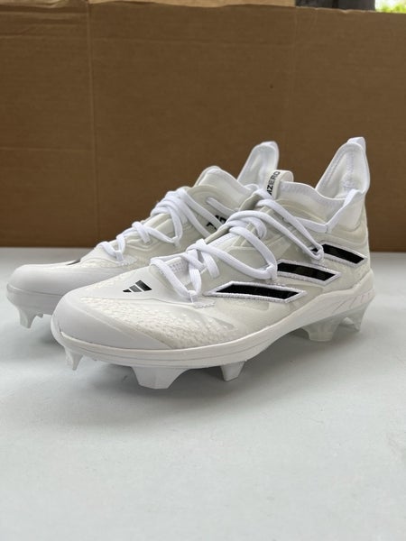 Adidas Mens Adizero Afterburner 9 NWV TPU Baseball Cleats White/Black Size 9