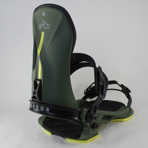 Arbor Cypress Snowboard Bindings, Mens Medium (US 9-11), Green New Pat Moore