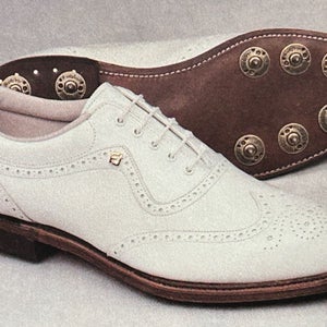 Footjoy Classics Golf Shoes (White/Brown, 10.5C) Vintage NEW