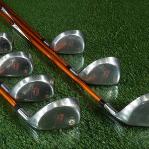 PENN FIRESET HYBRID IRONS SET 4H-8H + PW+SW GRAPHITE, SENIOR M FLEX RH ~ L@@K!!