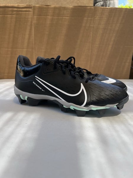 Nike Women Hyperdiamond 4 Keystone Black/White/Mint - Size 11 Women