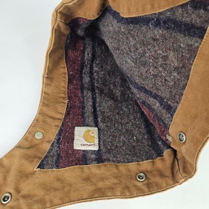 Vintage Carhartt Replacement Hood Blanket Lined Brown Canvas