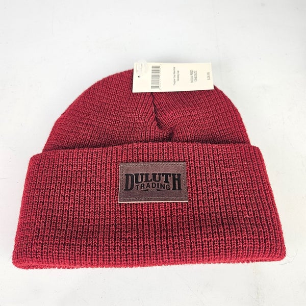 Duluth Trading Company Tougher Guy Wool Knit Stocking Cap Red