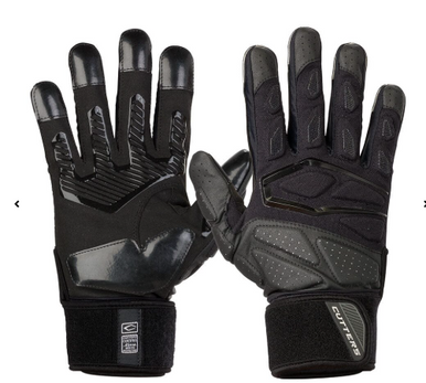 New Cutters Force 6.0 ADULT XXL BLACK FOOTBALL LINEMAN GLOVES FREE SHIPPING 11706-CUTCG1086090001XXL