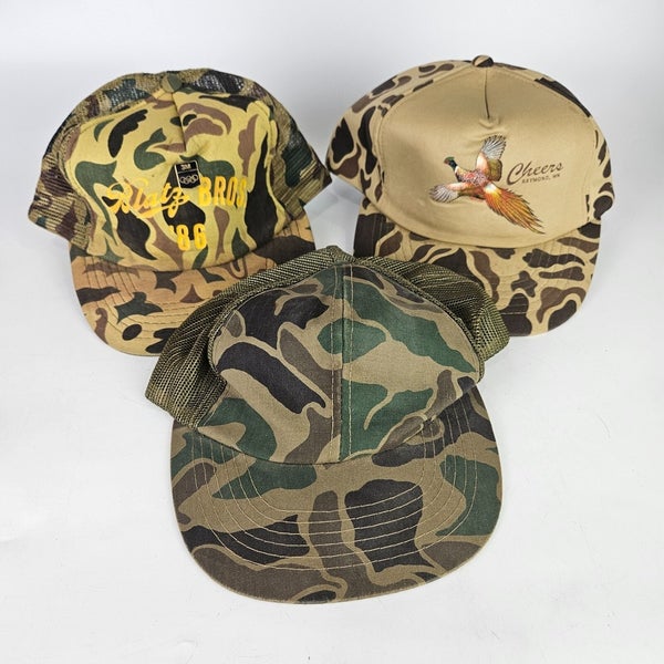 Lot of 3  Vintage Camouflage Mesh Snapback Trucker Hats Blatz Yupoong