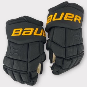 Pro Stock Used 14" Bauer Supreme MX3 Pittsburgh Penguins Stadium Series Kunitz Hockey Gloves