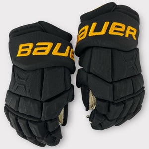 Pro Stock Used 14" Bauer Supreme MX3 Pittsburgh Penguins Stadium Series Kunitz Hockey Gloves